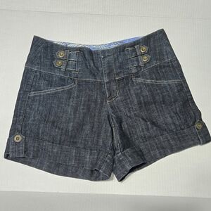 151 dark wash denim jean shorty shorts, size 6